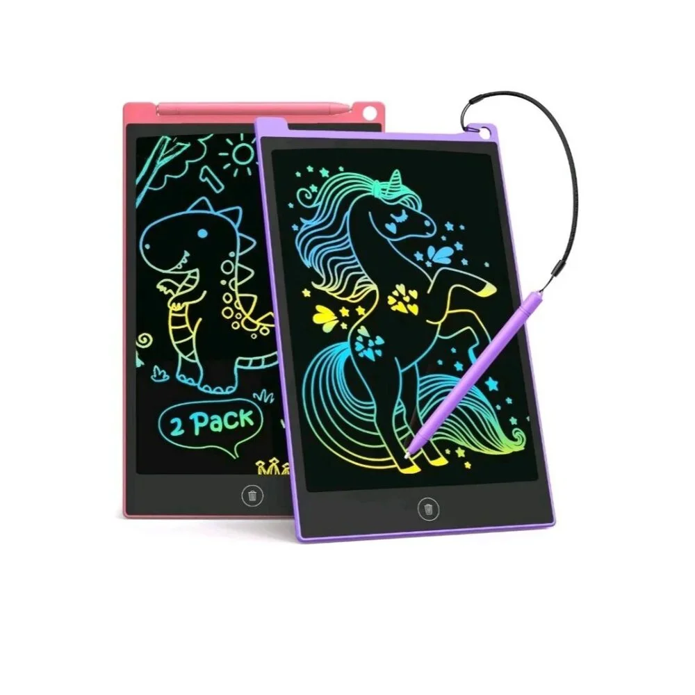 2 Pack 10 Inch LCD Writing Tablet, Colorful Doodle 12 inch With Pen New In Box